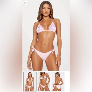 NWOT Nova Swim Pink Sequin Bikini Set